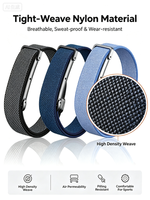 Bracelet de montre intelligente en nylon tissé élastique réglable avec boucle métallique, 20 mm 22 mm, personnalisable ODM OEM