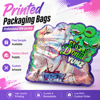 Sacs Mylar personnalisés imprimés en forme de biscuits ou de bonbons, découpés sur mesure, petits sacs Mylar de 3,5 pouces, refermables, holographiques et anti-enfants