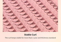 Cils faux 5D faits main, bouquets de volume préfabriqués, double boucle chauffée, longueur 7-25mm, base longue naturelle, finition mate, en vrac, véganes