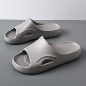 Men's Thick Sole <b>Slides</b> Black Non Slip Comfortable <b>Indoor</b> Outdoor Summer Sandals - Product Image 3