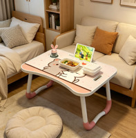 Bureau mobile simple à double panneau relevable pour ordinateur portable