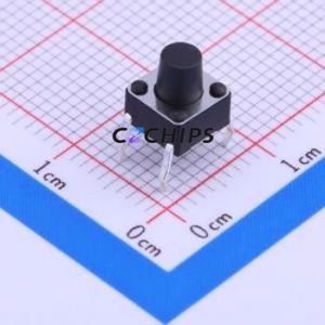 TSA061G70-250 Tactile Switch Through hole-4P,6.1x6.1mm Switch Single Pole Single Throw Round Button 2.5N Through Hole - Product Image 1