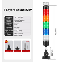 Feu de signalisation LED tricolore pour machine-outil avec alarme sonore, en matériau PC multicouche non réfléchissant, marque JZCN, type tour