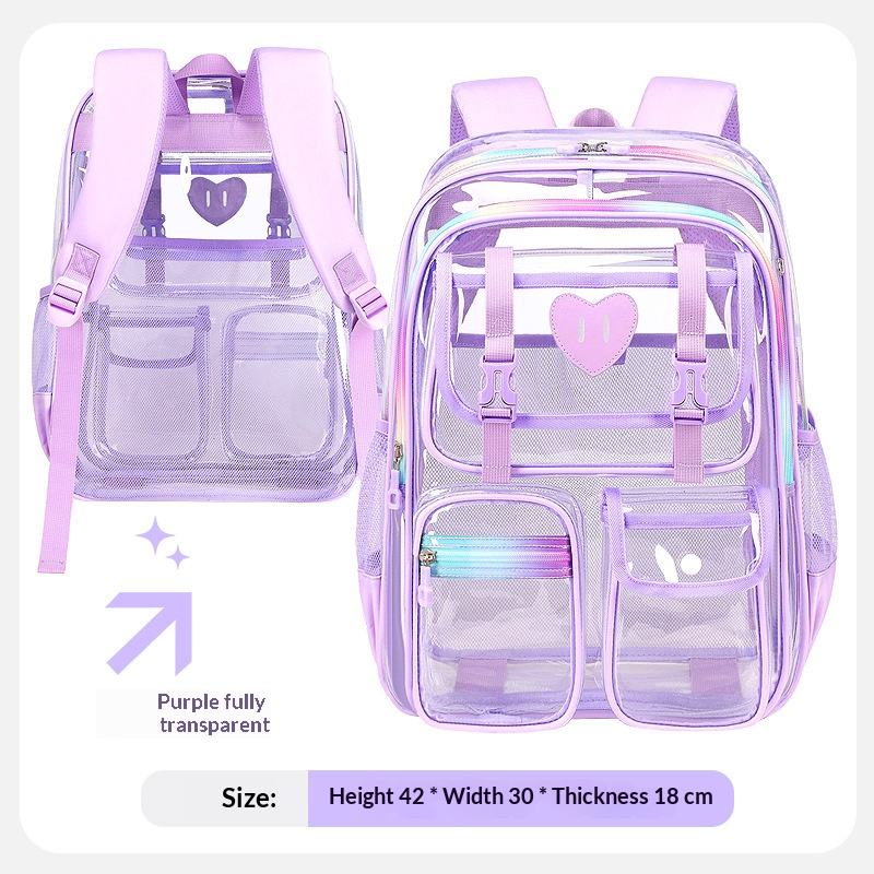 Purple is fully transparent - 42cm*30cm*18cm