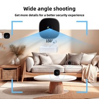 Caméra WiFi intelligente K7, 2MP HD, sans fil, montée sur fenêtre, vision nocturne, grand angle, surveillance à distance par téléphone, caméra vidéo