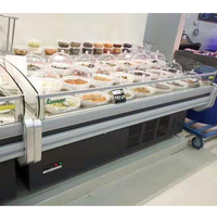 Vitrine réfrigérée pour viande, poisson, poulet, fruits de mer, pour comptoir de service de supermarché