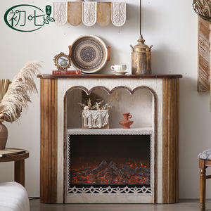 Vintage <b>Fireplace</b> Mantel With Shelf And Decorative Display For Living Room Or Entryway Classic Style A3033 - Product Image 2