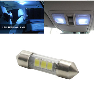 Ampoule LED Sv7 6V Festoon <span class=keywords><strong>28mm</strong></span> pour indicateur de tableau de bord de voiture vintage, petit diamètre 7mm, compatible masse positive, classique - Product Image 4