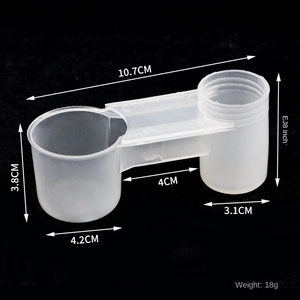 Dispositif de guidage automatique de l'eau potable à double <span class=keywords><strong>action</strong></span> pour les perroquets étourneaux pigeons-Fournitures pour oiseaux avec médicaments - Product Image 3