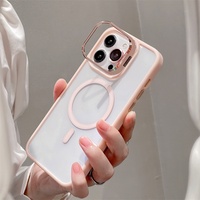 Coque de téléphone portable magnétique antichoc de luxe avec support d'objectif couleur OEM pour iPhone 12 13 14 15 16 16E 17 Pro Max Plus