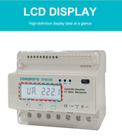Medidor de Energía Trifásico Inteligente Modbus 100A RS485, Medidor de Potencia Digital con Precisión de 0.5s, Riel DIN KPM33B
