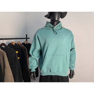 Sudadera con Capucha para Hombre con Logotipo Personalizado, Gruesa, de Gran Tamaño, con Bordado de Logotipo Pequeño, Informal, a la Moda - Product Image 2
