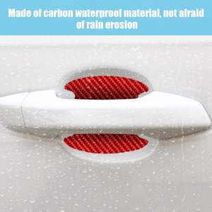 4 Pezzi GLSOWEE Protezioni Moderne Personalizzabili in Fibra di Carbonio per Maniglie Auto, Coperture Universali Anti-Graffio per Vernice Portiere Auto - Product Image 6