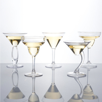 Verre à cocktail Martini incassable en acrylique, tasse à cocktail réutilisable en plastique de qualité alimentaire unique pour usage commercial, croisière, bar, fête