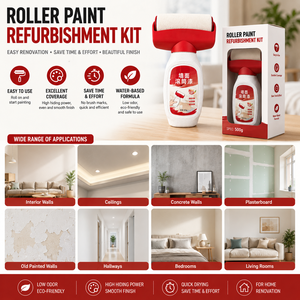 Kit de Rodillos para Pintar Paredes, Venta al por Mayor de Fábrica, Kit de Reparación de Paredes con Pintura de Látex para Interiores, Juego de Brochas para Decoración del Hogar - Product Image 5