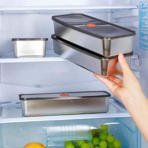 Stainless Steel Freshness Box Lid <b>Stackable</b> Food <b>Storage</b> <b>Container</b> Household Kitchen Refrigerator <b>Storage</b> Solution - Product Image 3