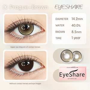 <span class=keywords><strong>Lentilles</strong></span> <span class=keywords><strong>de</strong></span> <span class=keywords><strong>contact</strong></span> souples colorées PRAGUE Premium 14,2 mm 40 % d'eau jetables <span class=keywords><strong>annuelles</strong></span> CE ISO13485 pour un éclat naturel - Product Image 5