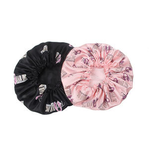 Gorro de satén de talla grande <span class=keywords><strong>con</strong></span> Logo, para dormir, <span class=keywords><strong>pelo</strong></span> largo, marca privada - Product Image 1