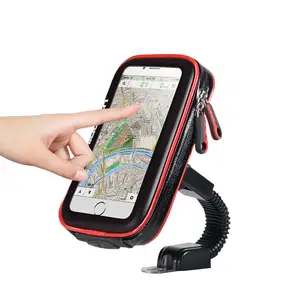 Soporte de teléfono móvil para motocicleta, funda impermeable para teléfono inteligente, GPS