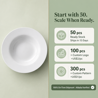 Nouvelle Assiette Ronde en Porcelaine Fine (Bone China) Blanc Pur de 8,5 Pouces pour Dîner, Soupe et Pâtes – Vaisselle de Service
