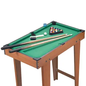 Trong nhà Kid gỗ mini bi-a hồ bơi Kid Snooker bảng trò chơi bi-a Bộ Snooker hồ bơi trẻ em hai người chơi bida đồ chơi