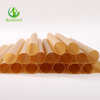 Pailles jetables en canne à sucre SUMKOKA biodégradables 8/6/12*200mm, écologiques et compostables en bagasse de canne à sucre