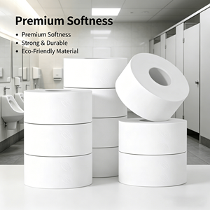 Rollo de Papel Higiénico Jumbo Ecológico, <span class=keywords><strong>Precio</strong></span> de Fábrica, para Hotel y Hogar, Desechable, de Pulpa de Madera Virgen - Product Image 1
