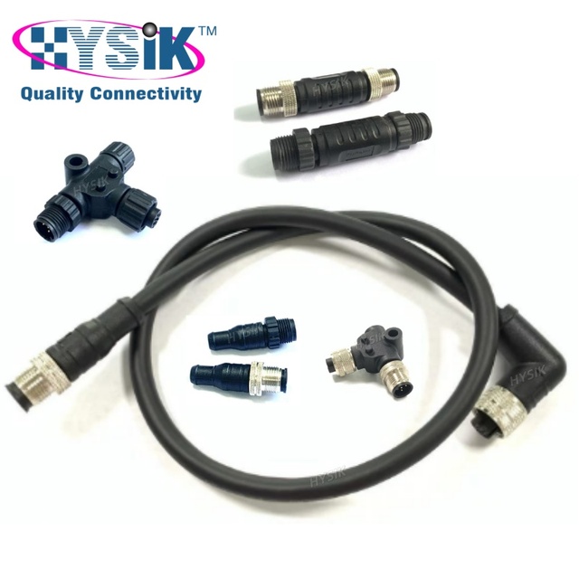 M12 A-Coded Cable Customized NMEA2000 Male to Female Cables IP67 Waterproof Connector for Marine Sensor