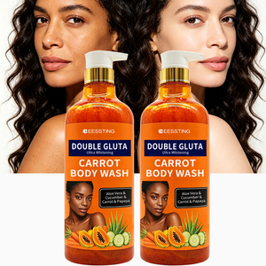 Gel Douche Corporel Hydratant et Éclaircissant à la Carotte, Double Gluta Exfoliant et Nourrissant pour Peaux Noires, 1000ml – Vente en Gros - Product Image 1