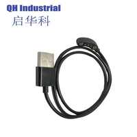 Cable de datos con conector Pogo Pin, resistente a altas temperaturas, conector magnético USB, cable de carga, cargador de pulsera para reloj inteligente