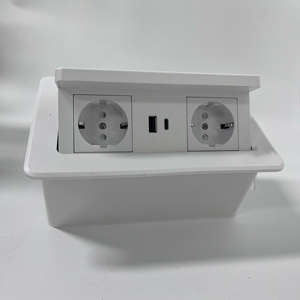 Thiết Kế Mới Công Nghiệp Hội Nghị Bảng USB-C Nhanh Cổng 2 Thủy Lực <span class=keywords><strong>Pop</strong></span>-up Không Dây Sạc Ổ Cắm Anh Điện Thiết Kế Mới Được Xây Dựng - Product Image 3