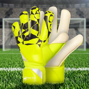 Gants de gardien de but de dernière génération, latex allemand 4 mm, découpe des doigts en rouleau, dos de la main embossé, impression en silicone personnalisée, logo personnalisé, enveloppe du pouce - Product Image 2