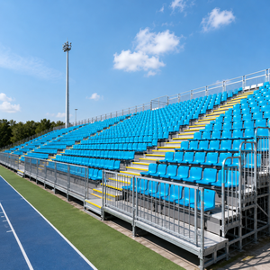 Modular <b>metal</b> sports grandstand Soccer <b>bench</b> for outdoor events Durable and customizable seating - Product Image 1