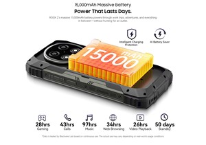 Blackview Rock 2 โทรศัพท์มือถือสุดแกร่ง ขนาด 6.67 นิ้ว 5G 12+256GB แบตเตอรี่ 15000mAh ระบบปฏิบัติการ Android 16 หน้าจอ 120HZ รองรับการชาร์จแบบ Reverse Charging 5W - Product Image 6