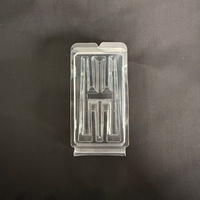 Emballage en plastique thermoformé en forme de coquille de palourde de 84 mm avec 3 emplacements