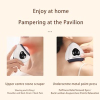 Nouveau Masseur Facial en Pierre Bian en Forme de Cœur, Vibration Chauffante, Anti-Âge, Lifting du Visage et du Cou, Appareil de Beauté