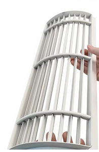 La <span class=keywords><strong>grille</strong></span> diffuseur <span class=keywords><strong>d</strong></span>'air en aluminium pour climatisation, à <span class=keywords><strong>grille</strong></span> droite et incurvée, est utilisée pour les tuyaux en spirale. - Product Image 5
