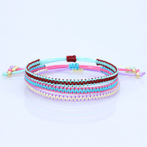 Handmade Woven Colorful <b>Bracelets</b> <b>Rope</b> Material Unisex Gift Summer 2024 Yiwu Origin YM-0282 - Product Image 1