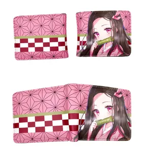 UFOGIFT 40 Styles Japanese Anime Demon Slayer Wallets Purse Character Folding Student Demon Slayer Wallet