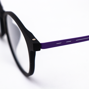 <span class=keywords><strong>Occhiali</strong></span> <span class=keywords><strong>da</strong></span> Lettura di Lusso con Montatura Ovale in Titanio Puro Nero, <span class=keywords><strong>Leggeri</strong></span>, con Lenti Graduate e Motivo Stampato Rosa per Uso Quotidiano - Product Image 3