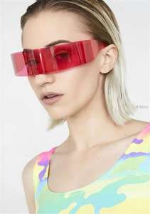 Gafas de sol de soldado del futuro de Ciencia ficción Para mujer y hombre, lentes de sol de una pieza con forma de diadema única, divertidas, para fiestas y películas - Product Image 4