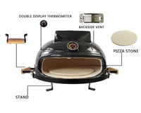 Grill Kamado portable de 12 pouces au design exclusif pour table, idéal pour un cadeau d'Halloween
