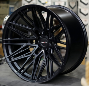 Cerchi Forgiati Monoblocco a Concavità Profonda, Finitura Nero Lucido, 19, 20, 21, <span class=keywords><strong>22</strong></span>, 24 Pollici, Compatibili con BMW (Disposizione Bulloni 5x112) - Product Image 5