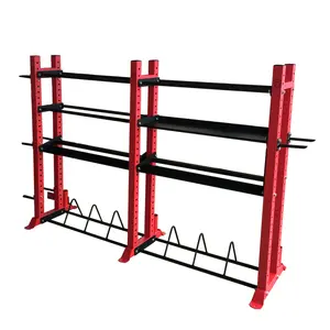 Di alta qualità Multi-funzionale in metallo Rack di stoccaggio per manubrio Kettlebell piastra peso bilanciere accessori TT Rack organizzazione