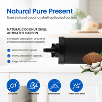Système de filtration d'eau portable par gravité en acier inoxydable pour camping extérieur, 2,25 gallons, conforme aux normes NSF/ANSI 42 et 372