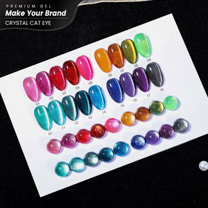 Hanyi uzun ömürlü toksik ücretsiz çevre dostu Vegan kristal Cateye UV jel lehçe tırnak UV LED lamba sıvı malzeme tasarımcı tarzı - Product Image 2