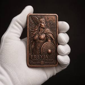 Freyja, déesse nordique, barre en cuivre fin 0,999 <span class=keywords><strong>de</strong></span> 5 oz, médaillon commémoratif en relief 3D, collection légendes nordiques, cadeau d'affaires - Product Image 4