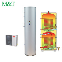 Pompe à chaleur air-eau 1000L à onduleur, système split de climatisation, alimentation solaire/électrique, chauffe-eau en acier inoxydable