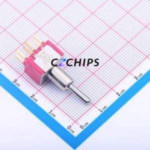 7203SY9CGE Toggle Switch Through hole Component (THT) Switch Double Pole Double Throw 120V 28V Cylindrical Knob - Product Image 2