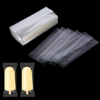Usine fourni bas QUANTITÉ MINIMALE DE COMMANDE clair de catégorie comestible de cachetage arrière en plastique crème glacée popsicle sac d'emballage